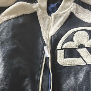 Louis Vuitton Black and Cream Bomber Jacket